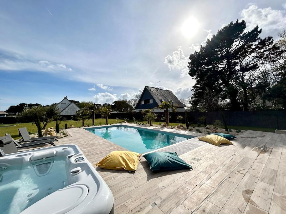 Superbe Villa Tout Confort Avec Piscine Chauffee Er Couverte Et Spa A 2 Pas De La Plage فوسنان المظهر الخارجي الصورة