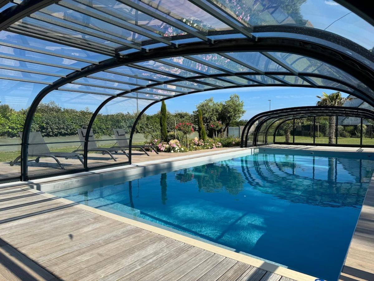 Superbe Villa Tout Confort Avec Piscine Chauffee Er Couverte Et Spa A 2 Pas De La Plage فوسنان المظهر الخارجي الصورة
