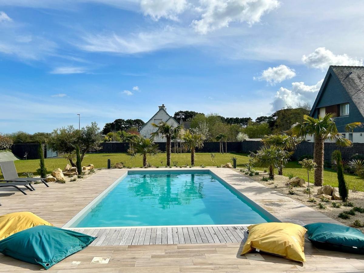 Superbe Villa Tout Confort Avec Piscine Chauffee Er Couverte Et Spa A 2 Pas De La Plage فوسنان المظهر الخارجي الصورة