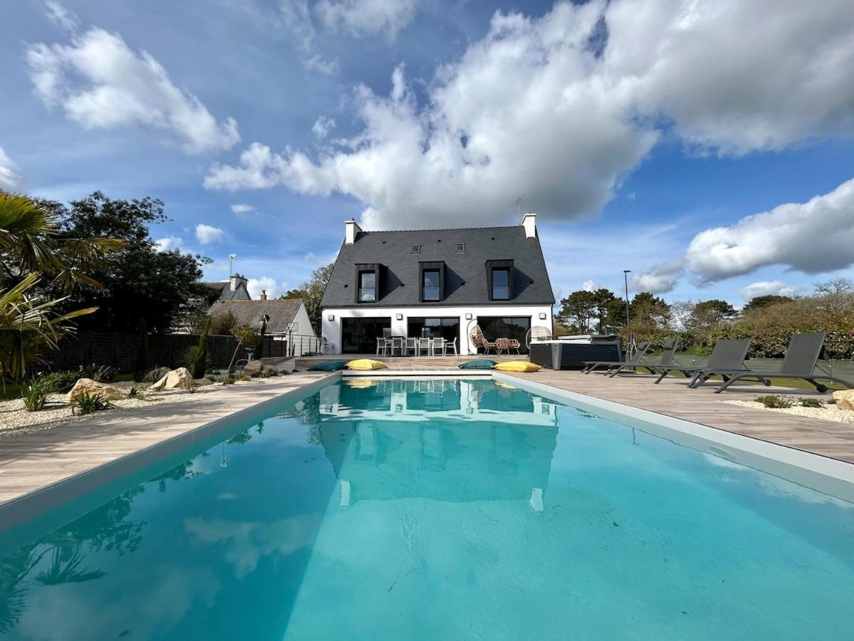 Superbe Villa Tout Confort Avec Piscine Chauffee Er Couverte Et Spa A 2 Pas De La Plage فوسنان المظهر الخارجي الصورة